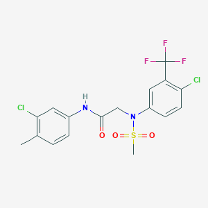 N~1~-(3-chloro-4-methylphenyl)-N~2~-[4-chloro-3-(trifluoromethyl)phenyl]-N~2~-(methylsulfonyl)glycinamide