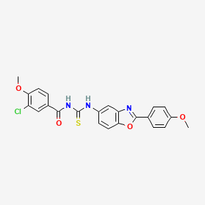 3-chloro-4-methoxy-N-{[2-(4-methoxyphenyl)-1,3-benzoxazol-5-yl]carbamothioyl}benzamide