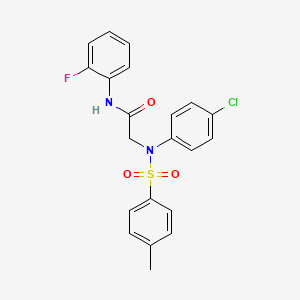 N~2~-(4-chlorophenyl)-N~1~-(2-fluorophenyl)-N~2~-[(4-methylphenyl)sulfonyl]glycinamide