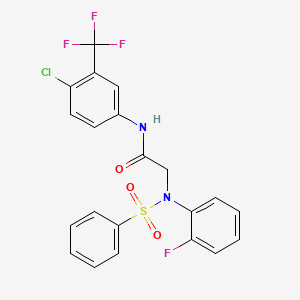 N~1~-[4-chloro-3-(trifluoromethyl)phenyl]-N~2~-(2-fluorophenyl)-N~2~-(phenylsulfonyl)glycinamide