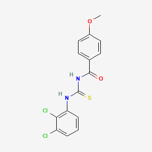 molecular formula C15H12Cl2N2O2S B3673414 N-{[(2,3-dichlorophenyl)amino]carbonothioyl}-4-methoxybenzamide 