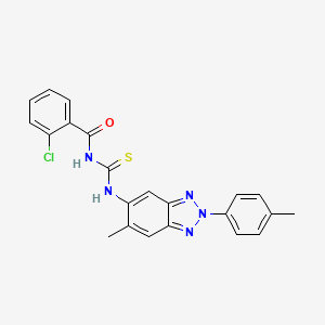 2-chloro-N-({[6-methyl-2-(4-methylphenyl)-2H-1,2,3-benzotriazol-5-yl]amino}carbonothioyl)benzamide