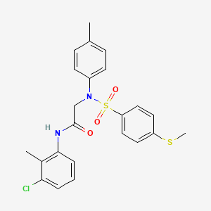 N~1~-(3-chloro-2-methylphenyl)-N~2~-(4-methylphenyl)-N~2~-{[4-(methylthio)phenyl]sulfonyl}glycinamide