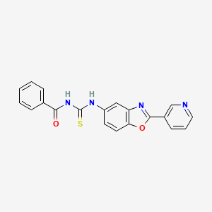 N-({[2-(3-pyridinyl)-1,3-benzoxazol-5-yl]amino}carbonothioyl)benzamide