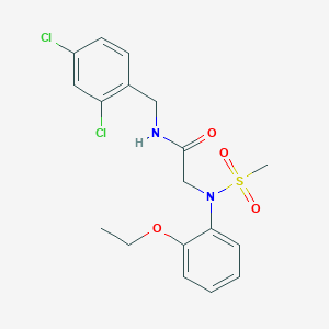 molecular formula C18H20Cl2N2O4S B3673489 N~1~-(2,4-dichlorobenzyl)-N~2~-(2-ethoxyphenyl)-N~2~-(methylsulfonyl)glycinamide 