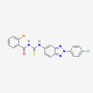 2-bromo-N-({[2-(4-chlorophenyl)-2H-1,2,3-benzotriazol-5-yl]amino}carbonothioyl)benzamide