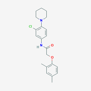 molecular formula C21H25ClN2O2 B3673556 N-[3-chloro-4-(1-piperidinyl)phenyl]-2-(2,4-dimethylphenoxy)acetamide 