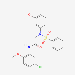 N~1~-(5-chloro-2-methoxyphenyl)-N~2~-(3-methoxyphenyl)-N~2~-(phenylsulfonyl)glycinamide