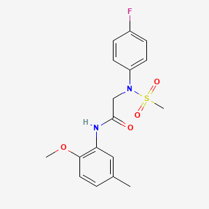 N~2~-(4-fluorophenyl)-N~1~-(2-methoxy-5-methylphenyl)-N~2~-(methylsulfonyl)glycinamide