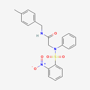 N~1~-(4-methylbenzyl)-N~2~-[(2-nitrophenyl)sulfonyl]-N~2~-phenylglycinamide