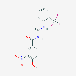 4-methoxy-3-nitro-N-({[2-(trifluoromethyl)phenyl]amino}carbonothioyl)benzamide