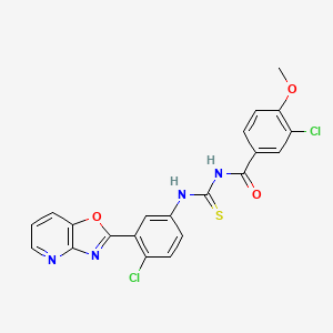 3-chloro-N-{[(4-chloro-3-[1,3]oxazolo[4,5-b]pyridin-2-ylphenyl)amino]carbonothioyl}-4-methoxybenzamide