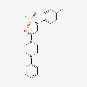 N-(4-methylphenyl)-N-[2-oxo-2-(4-phenyl-1-piperazinyl)ethyl]methanesulfonamide