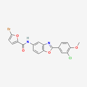 molecular formula C19H12BrClN2O4 B3673636 5-bromo-N-[2-(3-chloro-4-methoxyphenyl)-1,3-benzoxazol-5-yl]-2-furamide 