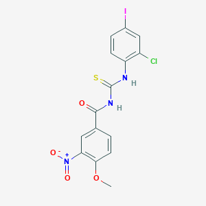 N-{[(2-chloro-4-iodophenyl)amino]carbonothioyl}-4-methoxy-3-nitrobenzamide