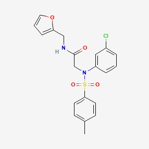 N~2~-(3-chlorophenyl)-N~1~-(2-furylmethyl)-N~2~-[(4-methylphenyl)sulfonyl]glycinamide