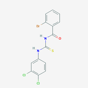 molecular formula C14H9BrCl2N2OS B3673684 2-bromo-N-{[(3,4-dichlorophenyl)amino]carbonothioyl}benzamide CAS No. 6418-58-2