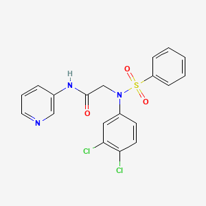 2-[N-(benzenesulfonyl)-3,4-dichloroanilino]-N-pyridin-3-ylacetamide