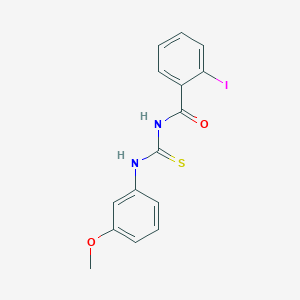 molecular formula C15H13IN2O2S B3673704 2-iodo-N-{[(3-methoxyphenyl)amino]carbonothioyl}benzamide 