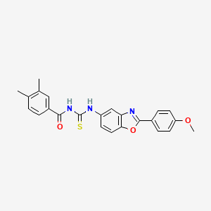 N-({[2-(4-methoxyphenyl)-1,3-benzoxazol-5-yl]amino}carbonothioyl)-3,4-dimethylbenzamide