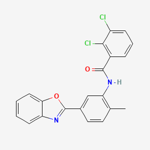 molecular formula C21H14Cl2N2O2 B3673760 N-[5-(1,3-benzoxazol-2-yl)-2-methylphenyl]-2,3-dichlorobenzamide 