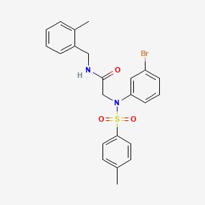 molecular formula C23H23BrN2O3S B3673768 N~2~-(3-bromophenyl)-N~1~-(2-methylbenzyl)-N~2~-[(4-methylphenyl)sulfonyl]glycinamide 