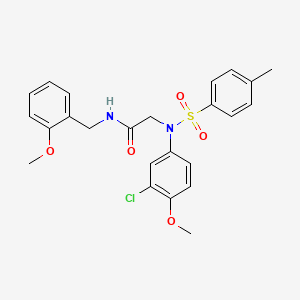 N~2~-(3-chloro-4-methoxyphenyl)-N~1~-(2-methoxybenzyl)-N~2~-[(4-methylphenyl)sulfonyl]glycinamide