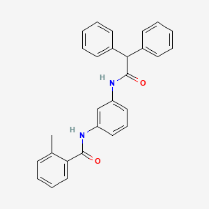 molecular formula C28H24N2O2 B3673788 N-{3-[(diphenylacetyl)amino]phenyl}-2-methylbenzamide 