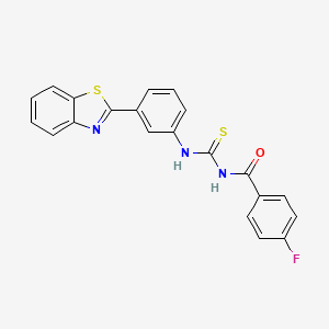 N-({[3-(1,3-benzothiazol-2-yl)phenyl]amino}carbonothioyl)-4-fluorobenzamide