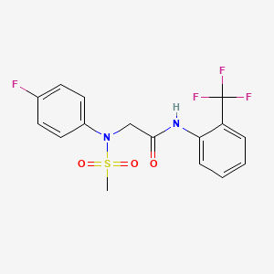 N~2~-(4-fluorophenyl)-N~2~-(methylsulfonyl)-N~1~-[2-(trifluoromethyl)phenyl]glycinamide