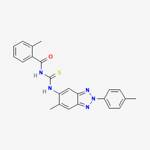 2-methyl-N-({[6-methyl-2-(4-methylphenyl)-2H-1,2,3-benzotriazol-5-yl]amino}carbonothioyl)benzamide