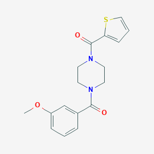 molecular formula C17H18N2O3S B367384 [4-(3-Methoxy-benzoyl)-piperazin-1-yl]-thiophen-2-yl-methanone CAS No. 333756-08-4