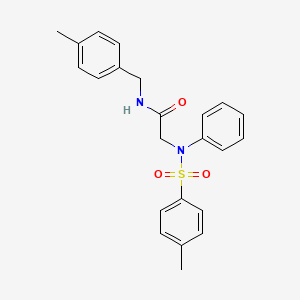 molecular formula C23H24N2O3S B3673841 N~1~-(4-methylbenzyl)-N~2~-[(4-methylphenyl)sulfonyl]-N~2~-phenylglycinamide 