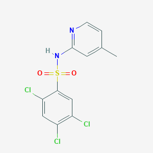 molecular formula C12H9Cl3N2O2S B3673849 2,4,5-trichloro-N-(4-methyl-2-pyridinyl)benzenesulfonamide 