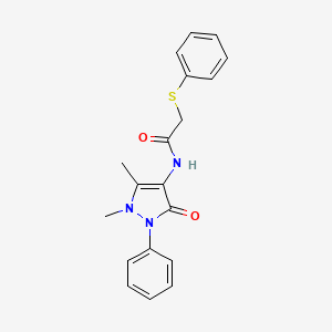 N-(1,5-dimethyl-3-oxo-2-phenyl-2,3-dihydro-1H-pyrazol-4-yl)-2-(phenylthio)acetamide