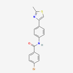 4-bromo-N-[4-(2-methyl-1,3-thiazol-4-yl)phenyl]benzamide