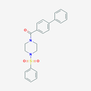 B367388 4-Phenylphenyl 4-(phenylsulfonyl)piperazinyl ketone CAS No. 518996-40-2