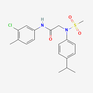 N~1~-(3-chloro-4-methylphenyl)-N~2~-(4-isopropylphenyl)-N~2~-(methylsulfonyl)glycinamide