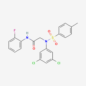 N~2~-(3,5-dichlorophenyl)-N~1~-(2-fluorophenyl)-N~2~-[(4-methylphenyl)sulfonyl]glycinamide