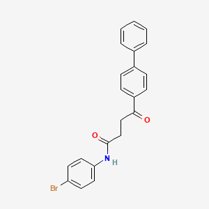 molecular formula C22H18BrNO2 B3673973 4-(4-biphenylyl)-N-(4-bromophenyl)-4-oxobutanamide 