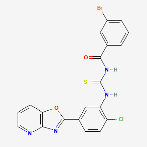 molecular formula C20H12BrClN4O2S B3673983 3-bromo-N-{[(2-chloro-5-[1,3]oxazolo[4,5-b]pyridin-2-ylphenyl)amino]carbonothioyl}benzamide 