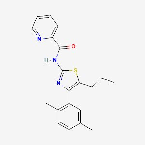 N-[4-(2,5-dimethylphenyl)-5-propyl-1,3-thiazol-2-yl]-2-pyridinecarboxamide