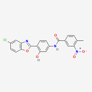 N-[4-(5-chloro-1,3-benzoxazol-2-yl)-3-hydroxyphenyl]-4-methyl-3-nitrobenzamide