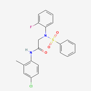 N~1~-(4-chloro-2-methylphenyl)-N~2~-(2-fluorophenyl)-N~2~-(phenylsulfonyl)glycinamide