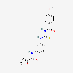 N-[3-({[(4-methoxybenzoyl)amino]carbonothioyl}amino)phenyl]-2-furamide