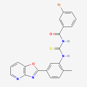 3-bromo-N-{[(2-methyl-5-[1,3]oxazolo[4,5-b]pyridin-2-ylphenyl)amino]carbonothioyl}benzamide