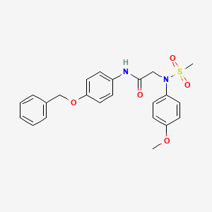 N-[4-(benzyloxy)phenyl]-N~2~-(4-methoxyphenyl)-N~2~-(methylsulfonyl)glycinamide