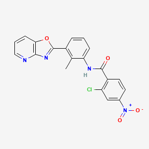 2-chloro-N-[2-methyl-3-([1,3]oxazolo[4,5-b]pyridin-2-yl)phenyl]-4-nitrobenzamide