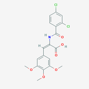 2-[(2,4-dichlorobenzoyl)amino]-3-(3,4,5-trimethoxyphenyl)acrylic acid