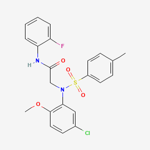 N~2~-(5-chloro-2-methoxyphenyl)-N~1~-(2-fluorophenyl)-N~2~-[(4-methylphenyl)sulfonyl]glycinamide